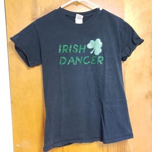 Gildan Ultra Cotton Black Studded Irish Dancer Ter